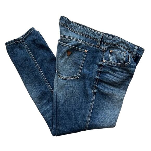 Guess Tomboy Jeans Womens 27 Button Front Ankle Cropped Boho Casual Cotton - Picture 12 of 12